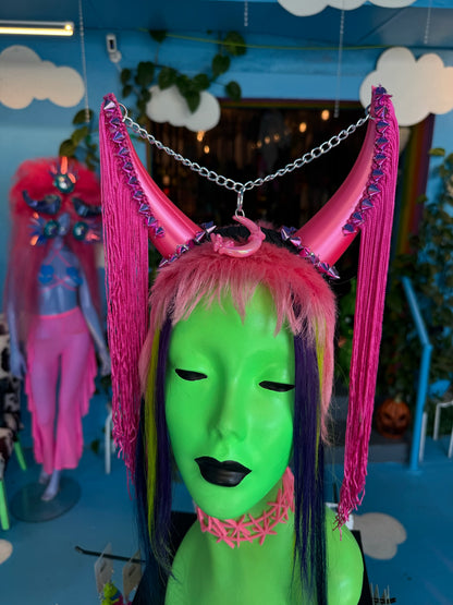 Pink Fringe Horns