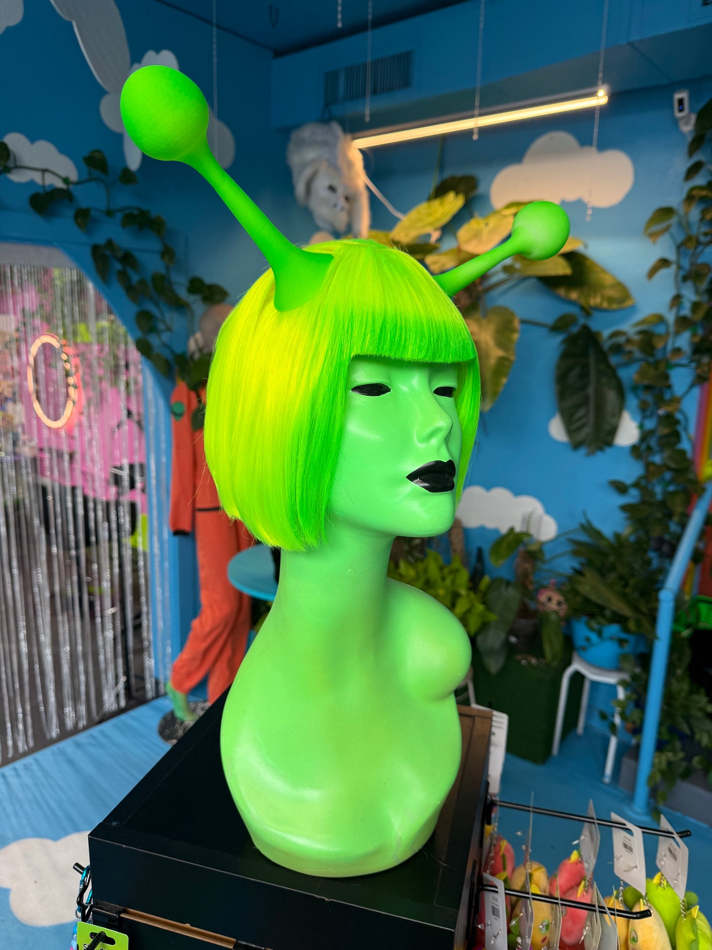 Neon Alien Bob Wig