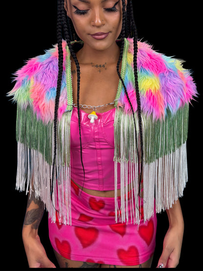 Rainbow Mushroom Capelet