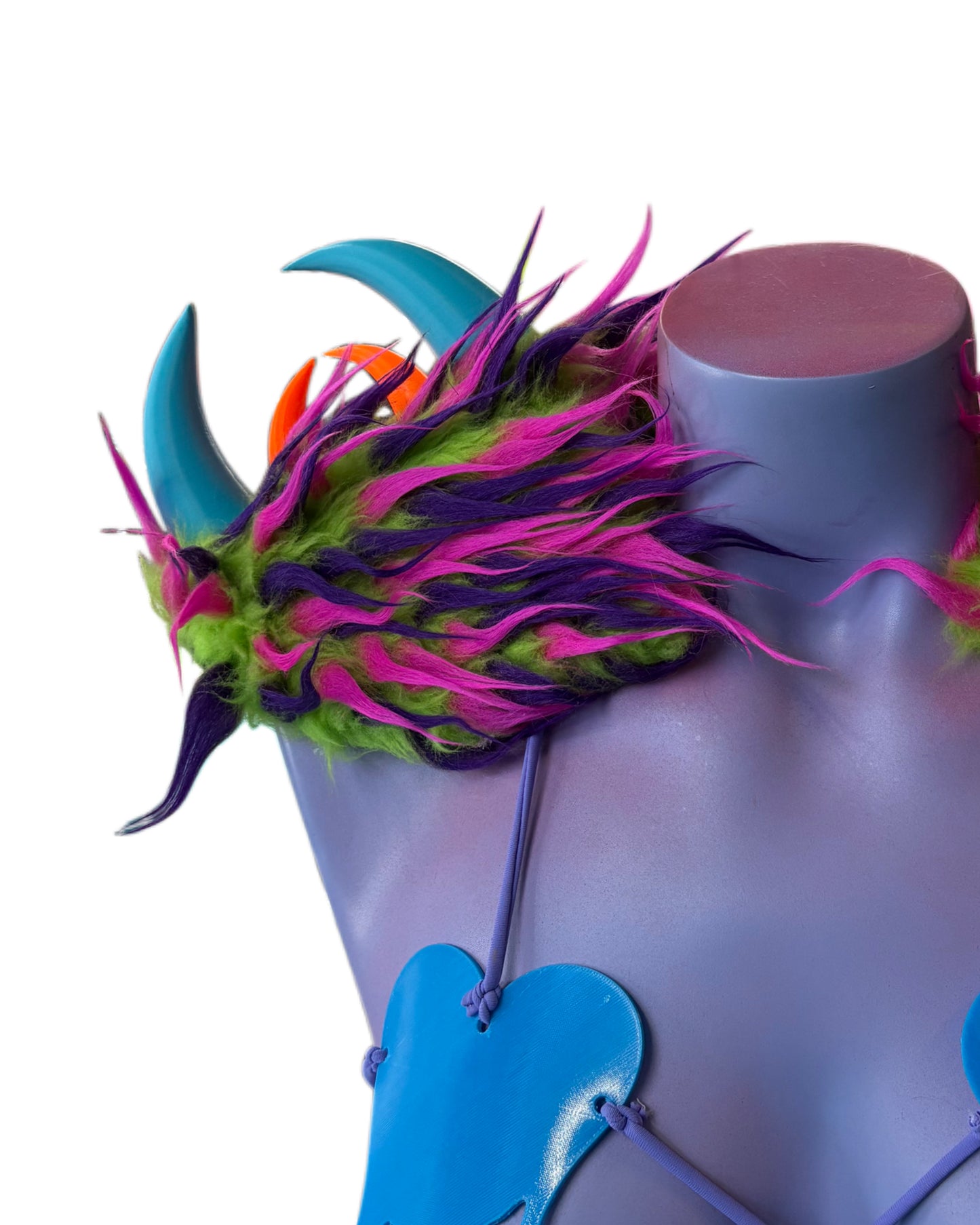 Monster Epaulettes-Blue Horns
