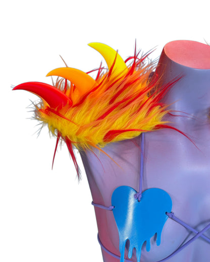 Monster Epaulettes- Fire Horns