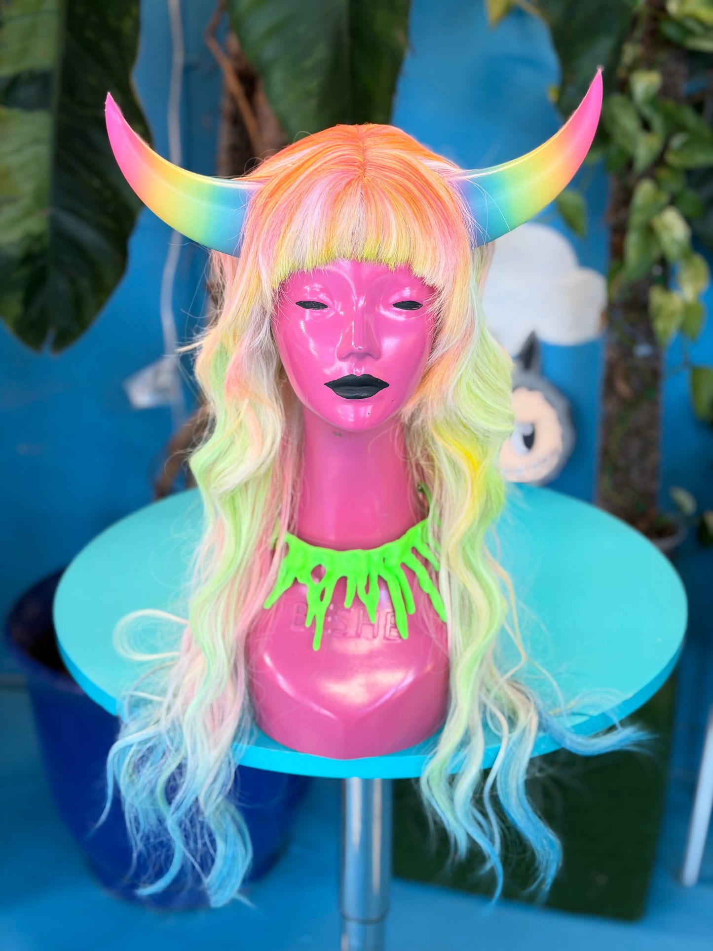 Pastel Horn Shag Wig