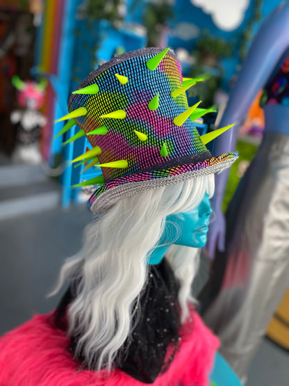 Spiky Neon Top Hat