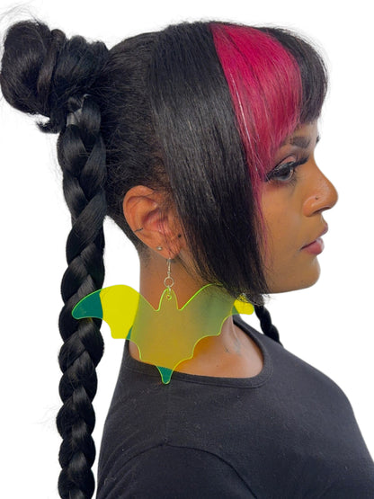 Neon Bat Earrings