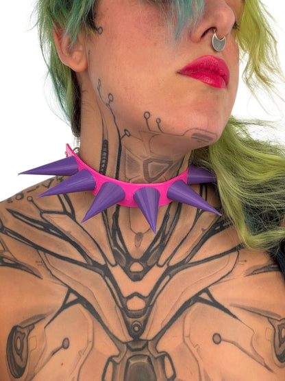 Two-Toned Spike Collar