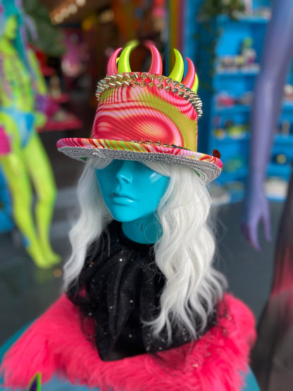 Neon Horn Top Hat