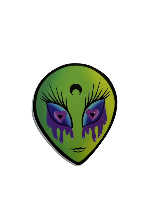 Crying Love Alien Sticker