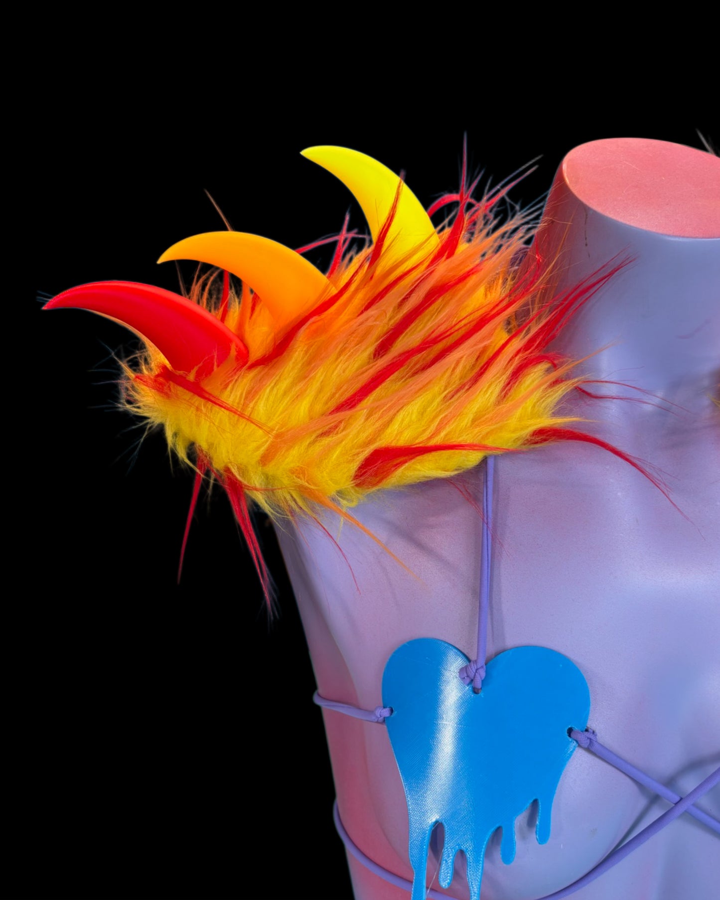 Monster Epaulettes- Fire Horns