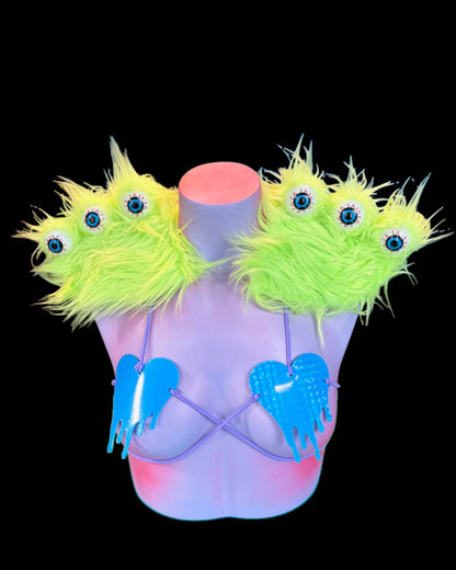 Monster Epaulettes- Lime Green Eyeballs