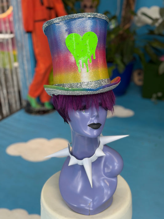 Rainbow Heart Top Hat
