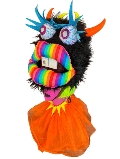 Rainbow Lips Monster Hat