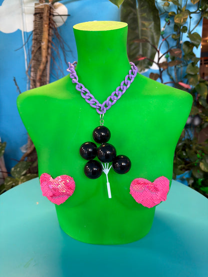 Black Balloon Necklace