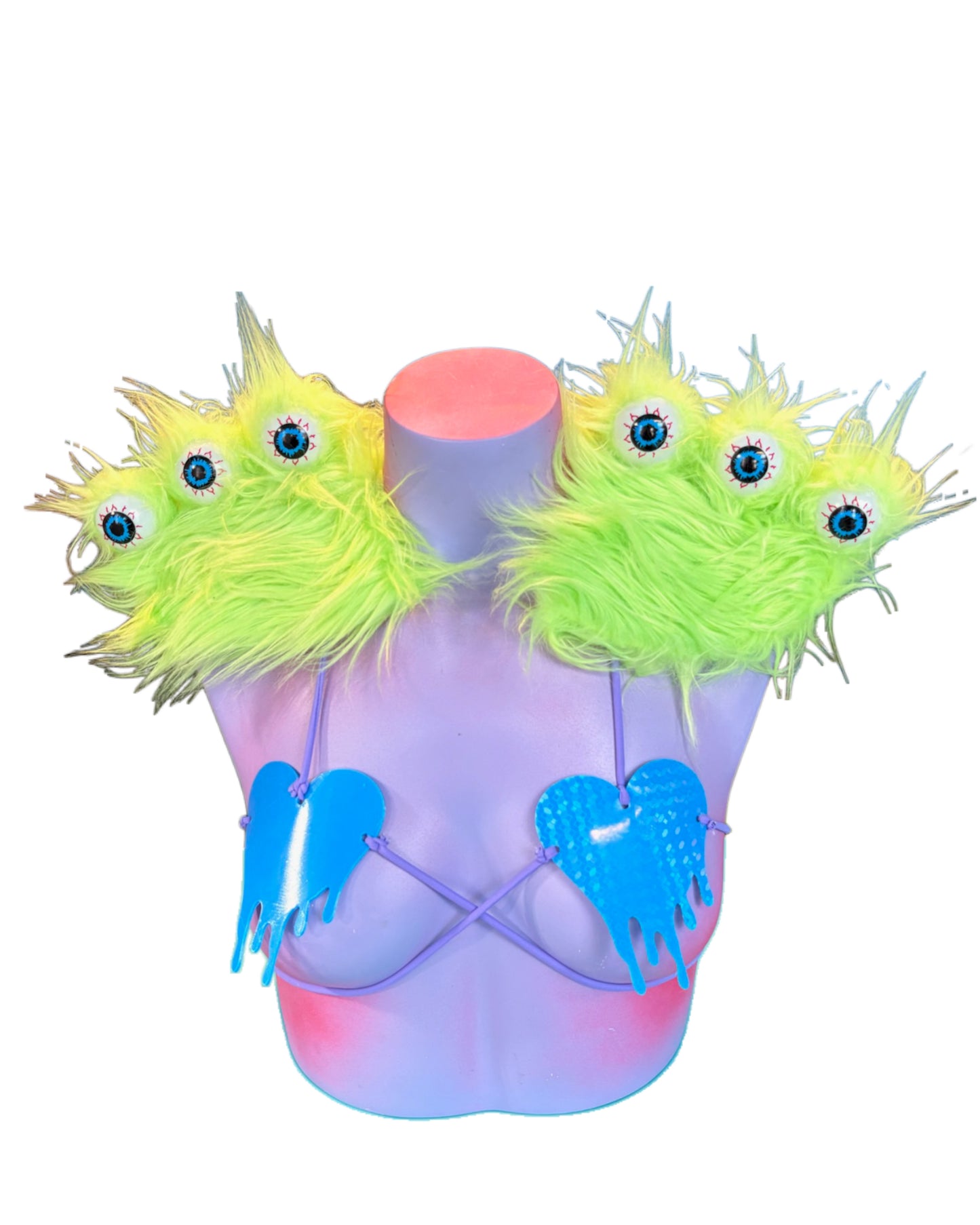 Monster Epaulettes- Lime Green Eyeballs