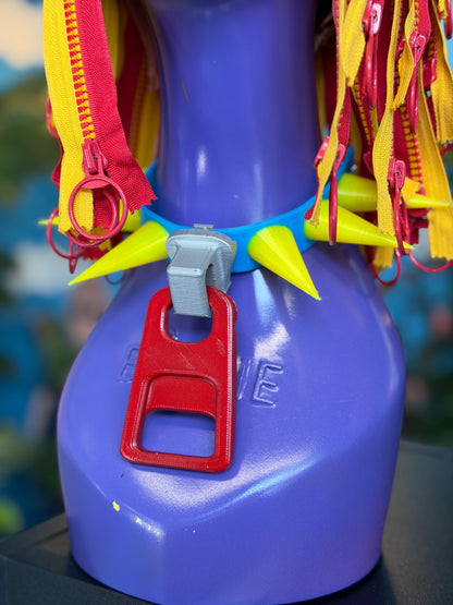 Zipper Pull Spike Collar