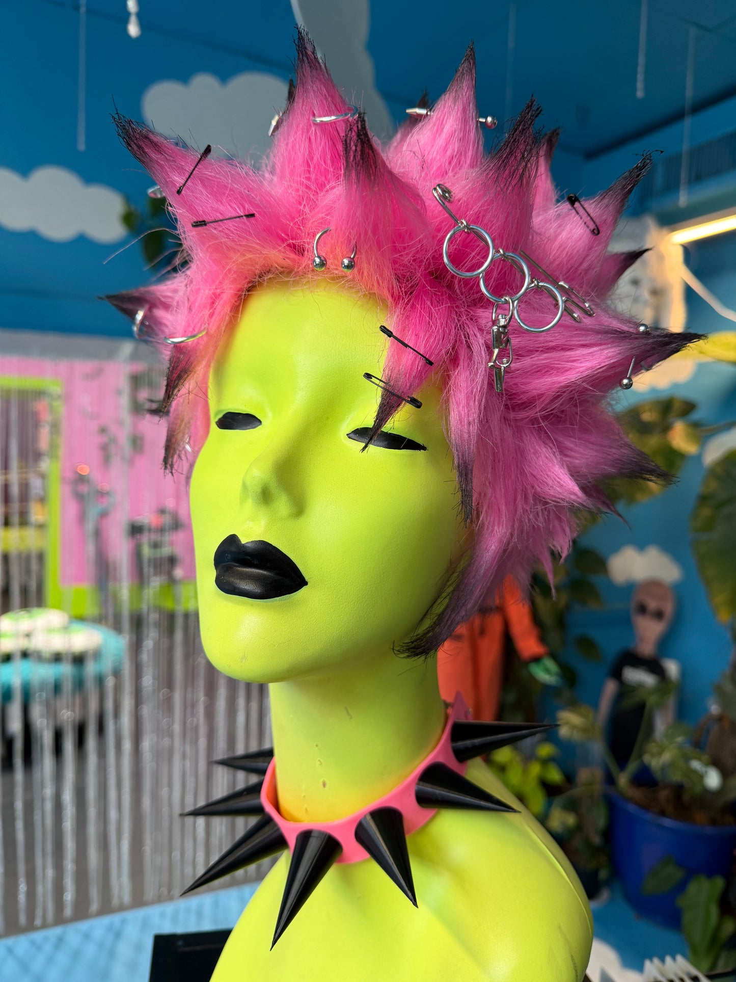 Punky Pink Pierced Wig