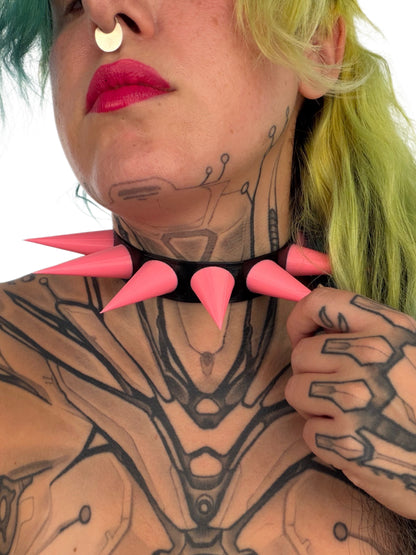 Two-Toned Spike Collar