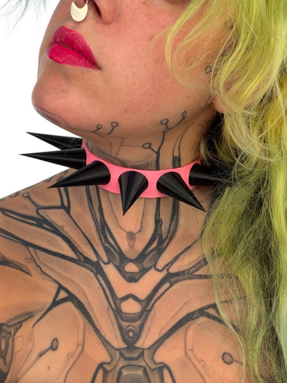 Two-Toned Spike Collar