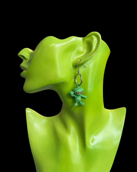 Tiny Alien Earrings