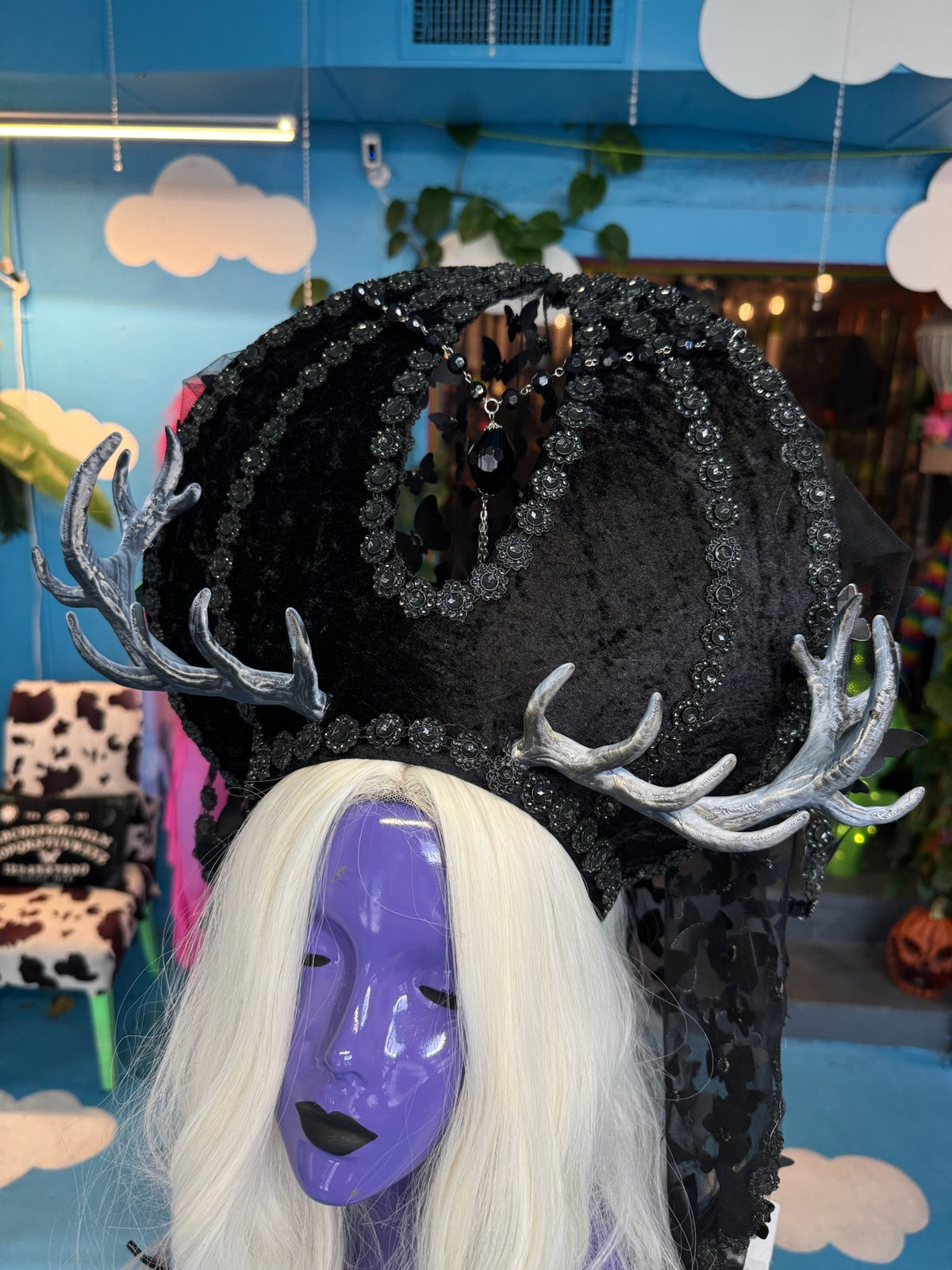 Black Veiled Headdress
