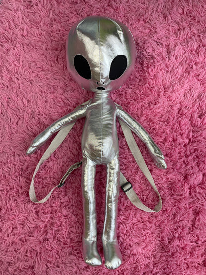Metallic Alien Buddy Backpack