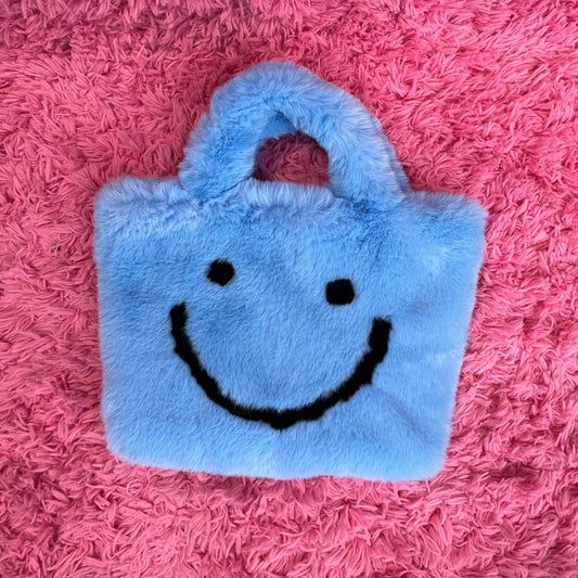 Fuzzy Smiley Bag