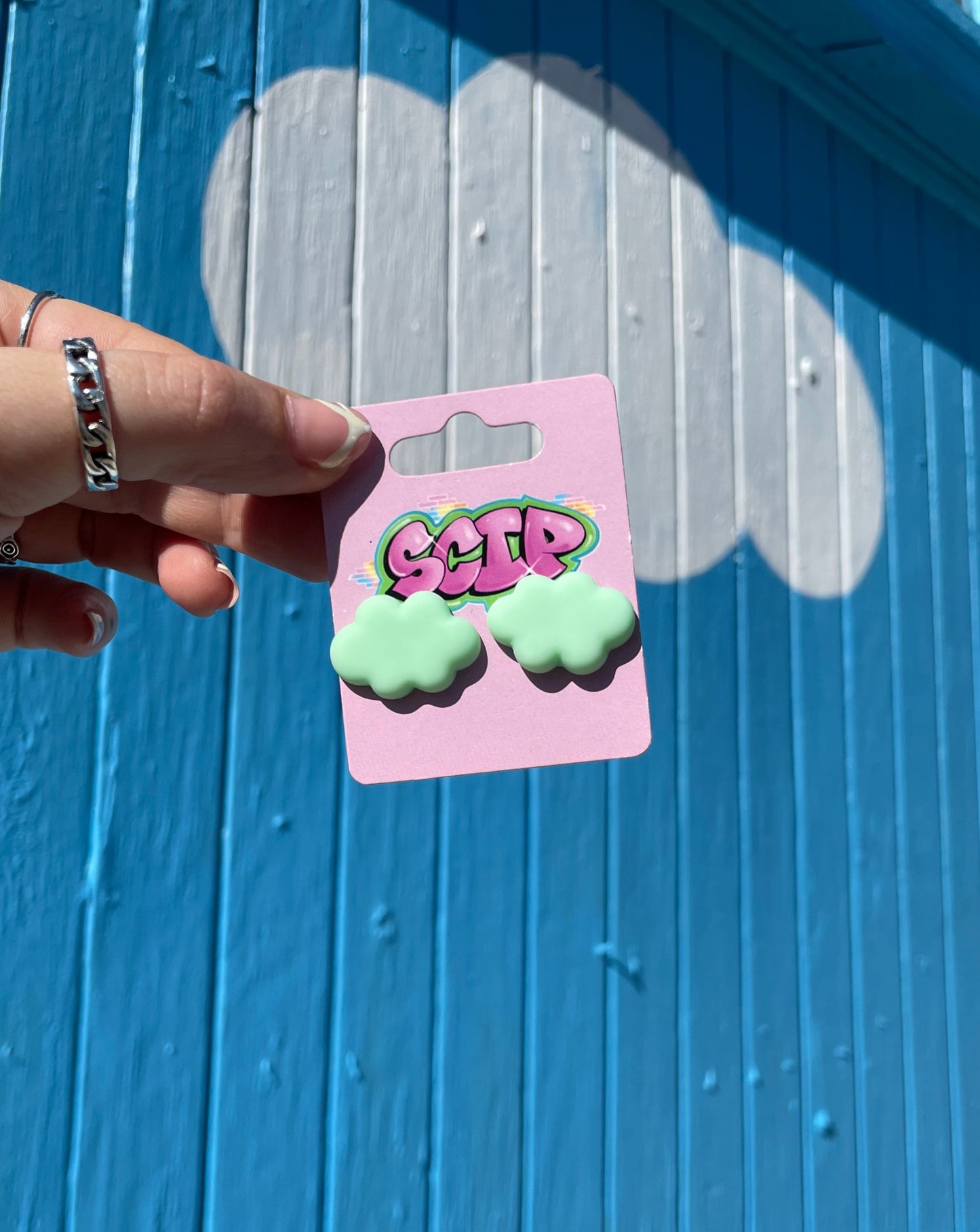 Cloudy Stud Earrings