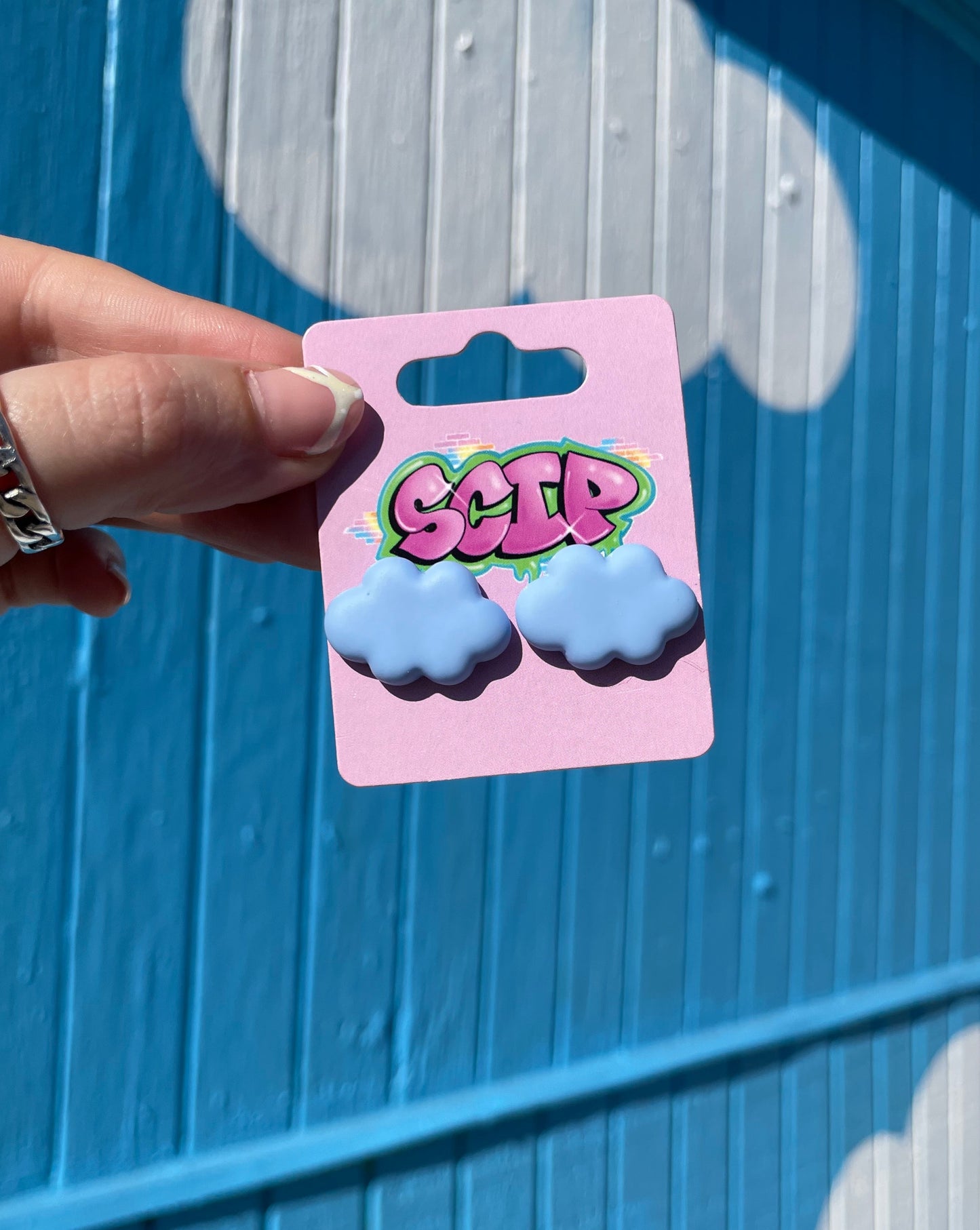 Cloudy Stud Earrings