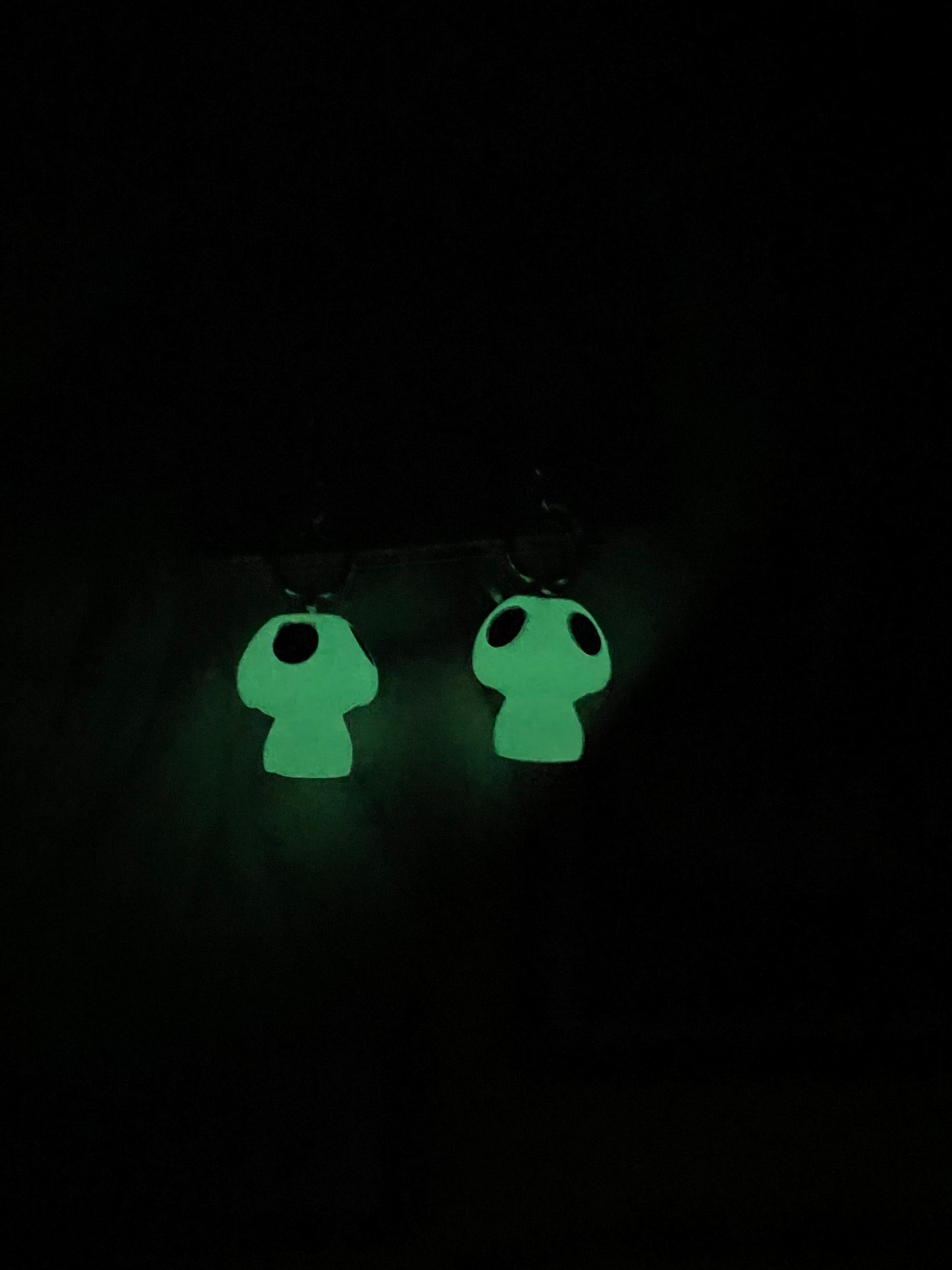 Mini Glow in the Dark Mushie Earrings