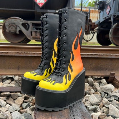Dune Flame Platform Boots