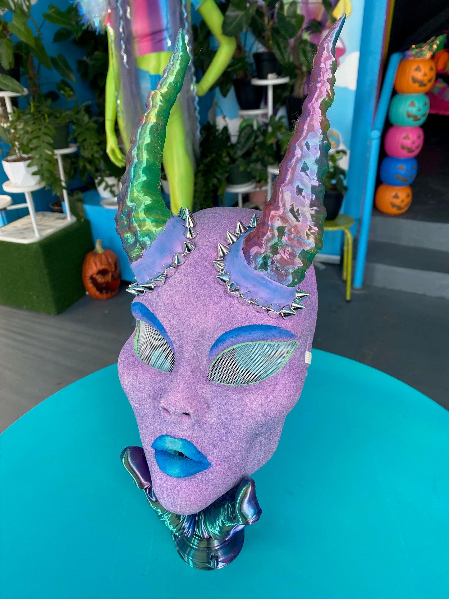 Lavender Demon Alien Mask