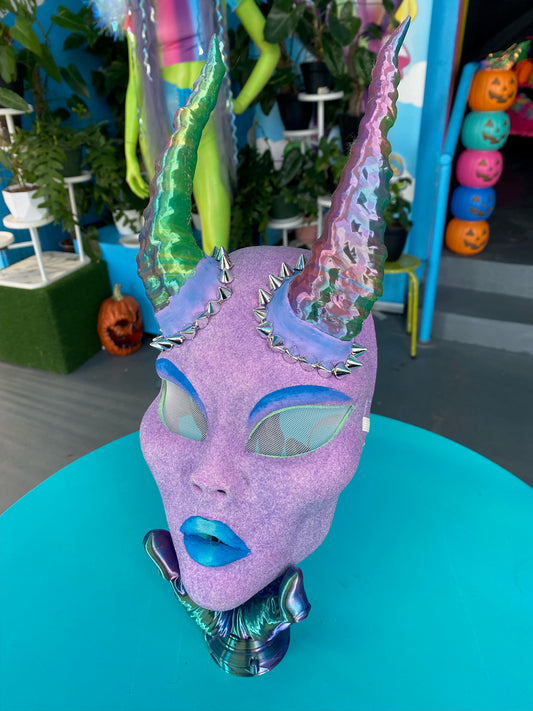 Lavender Demon Alien Mask