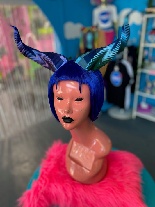 Sapphire Demon Wig