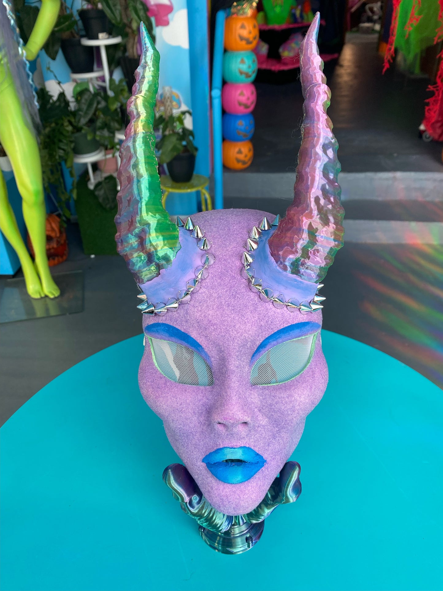 Lavender Demon Alien Mask