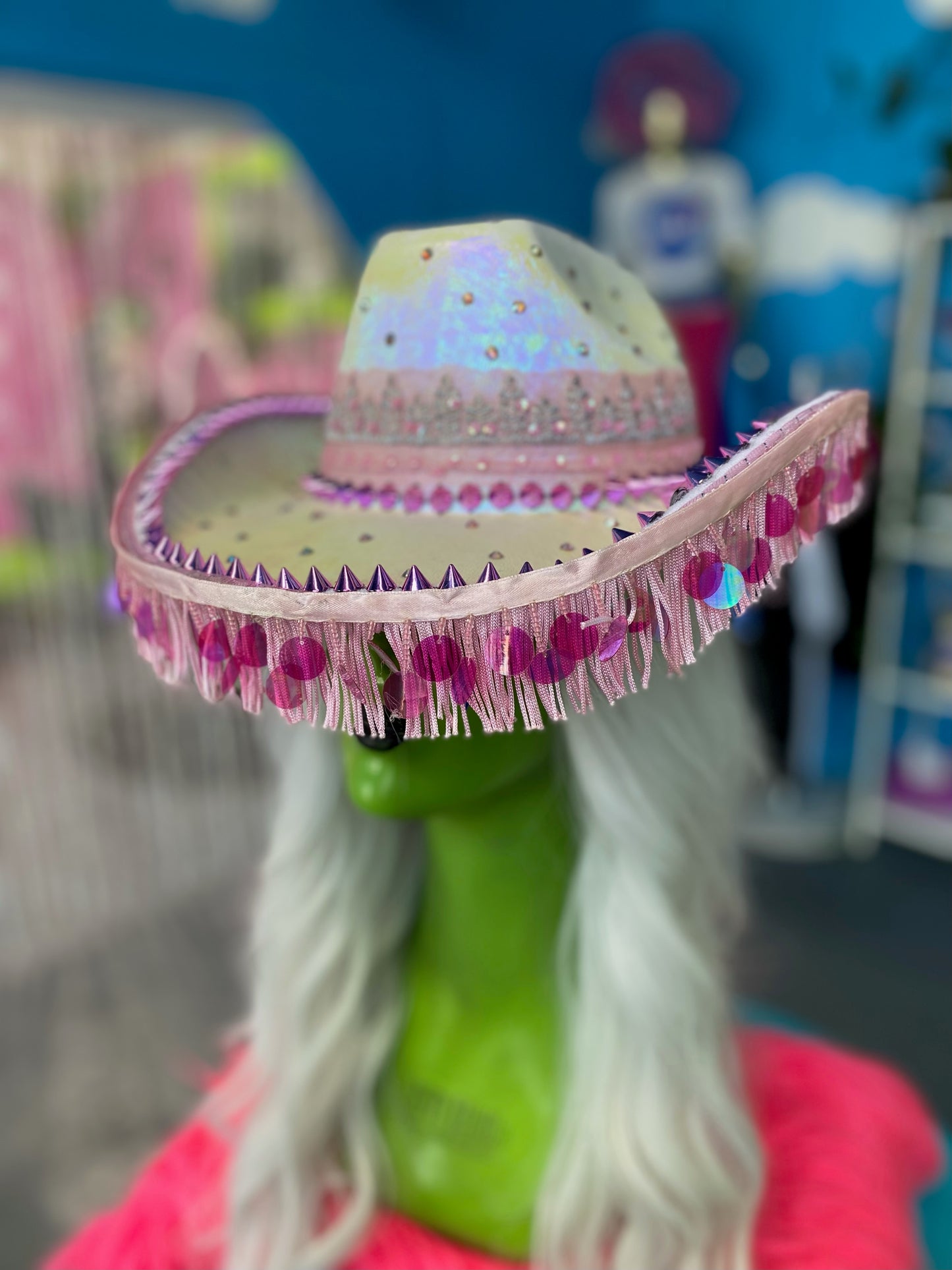 Pink Dream Cowboy Hat w/ Fringe