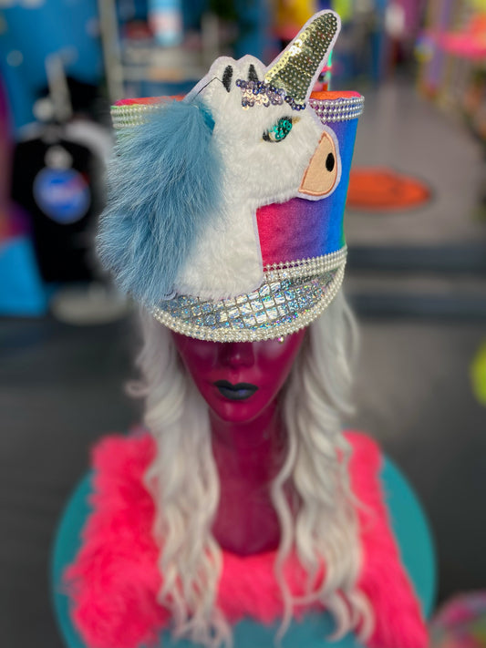 Rainbow Unicorn Band Hat