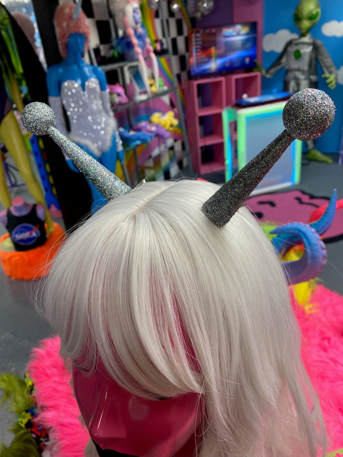 Glittered Antenna Hair Clips