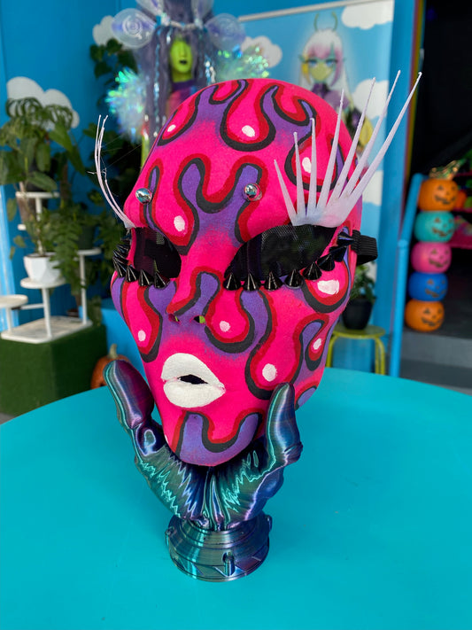 Neon Poison Alien Mask