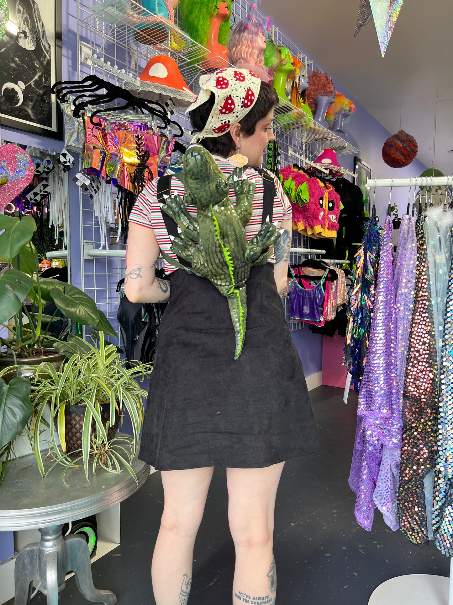 Plush Alligator Backpack 